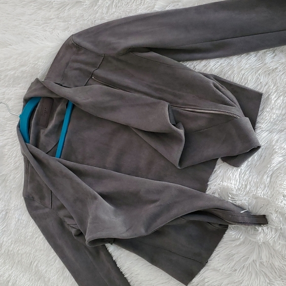 SUEDE BLANK NYC DRAPPED MOTO LIGHTWEIGHT JACKET XS/SMALL - Picture 7 of 9